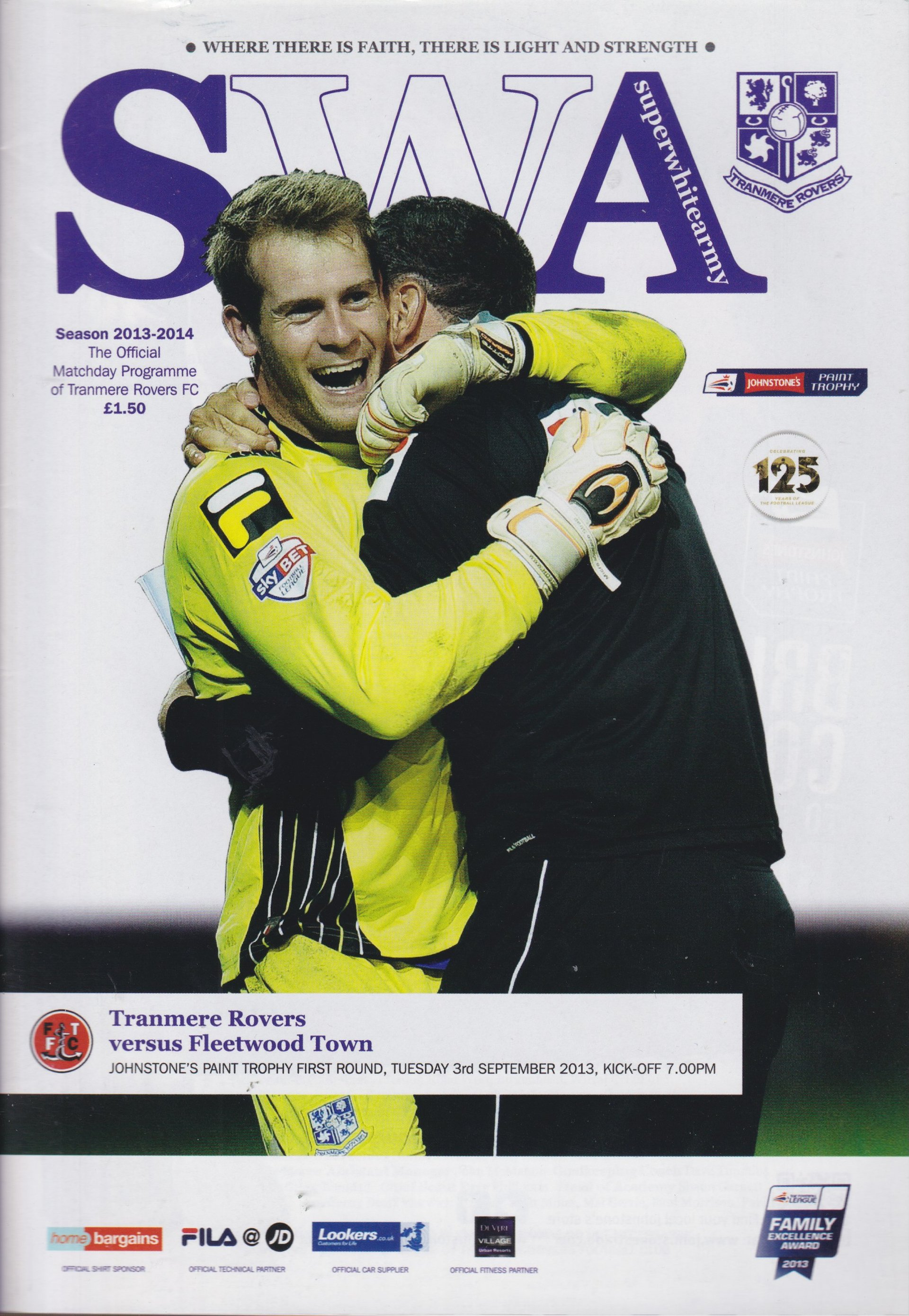 Tranmere Rovers v Fleetwood Town match programme